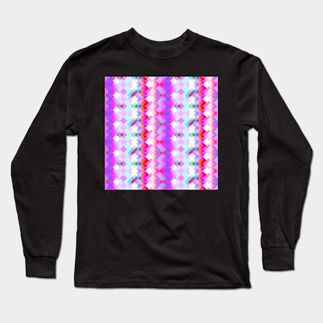 Pixels in pink and blue Long Sleeve T-Shirt by cocodes